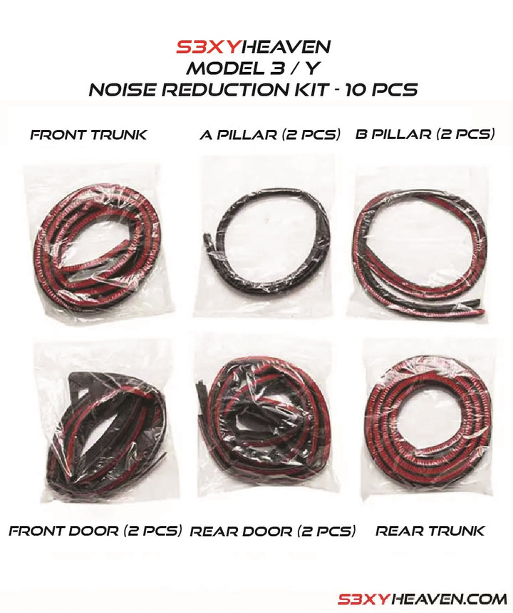10-Piece Road Noise Reduction Kit for Model 3/Y (2016-2023)