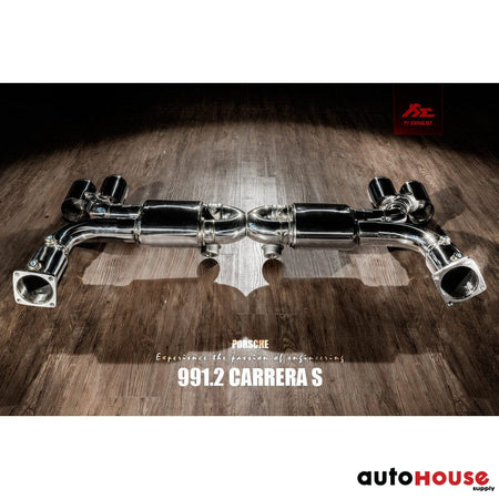 FI Exhaust Valvetronic Cat-Back System For Porsche 991.2 Carrera S 2017-2019 ’Catless Downpipe + Valvetronic Muffler